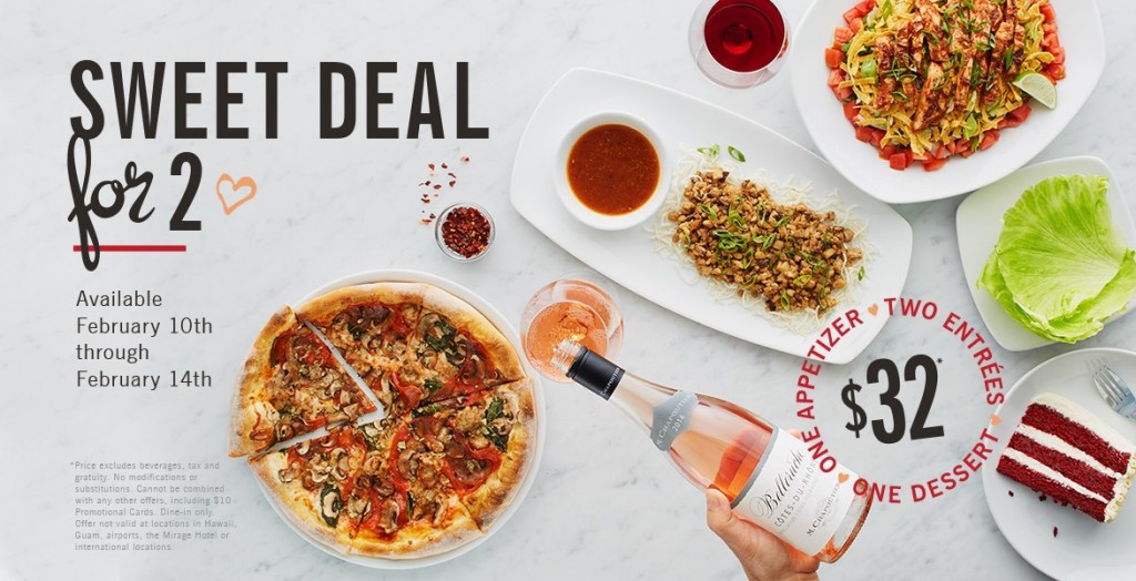 California Pizza Kitchen Sweet Deal for 2