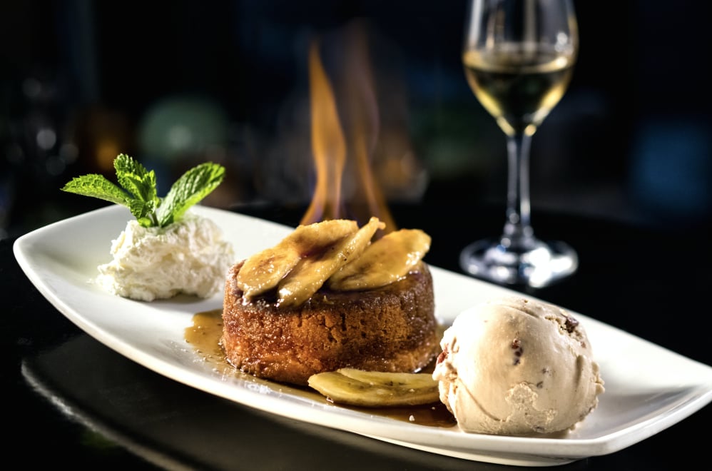 "Bananas Foster" Butter Cake at Wildfish Seafood Grille