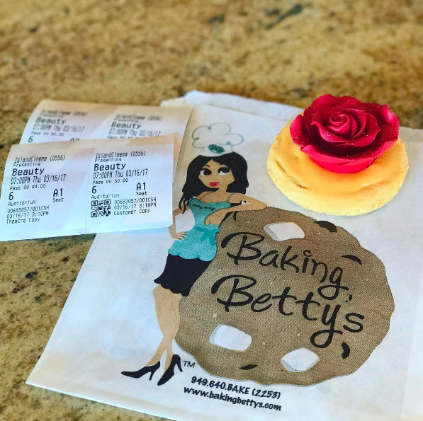 Beauty & The Beast-themed rose cookie at Baking Betty's Fashion Island