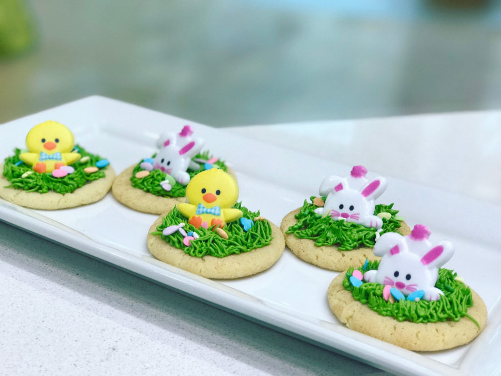 Frosted Sugar Cookies with Easter Topper from Baking Betty's