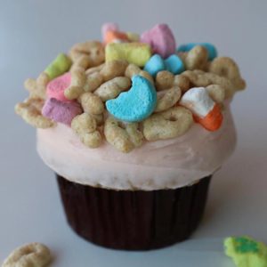 Strawberry Lucky Charms Cupcakes at Sprinkles Cupcakes at Fashion Island in Newport Beach.