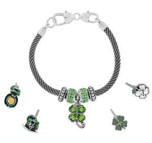 Brighton Collectibles bracelet and charms for St. Patrick's Day at Irvine Spectrum Center