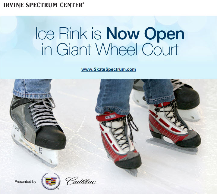 Outdoor Ice Rink open at Irvine Spectrum Center