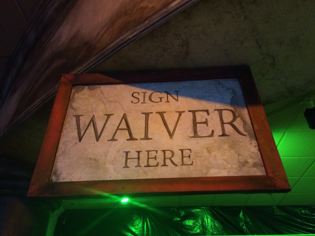 The 17th Door - Waiver Sign