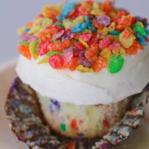 Fruity Pebbles Cupcakes at Sprinkles Cupcakes at Fashion Island in Newport Beach.