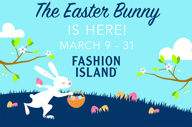 The Easter Bunny is at Fashion Island!
