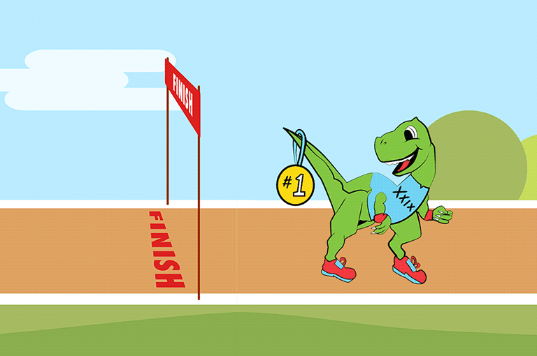 The Dinosaur Dash Returns to The Market Place