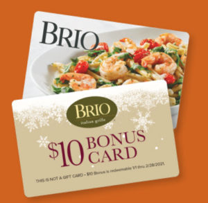 BRIO Tuscan Grille gift cards