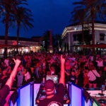 Crowd at Irvine Spectrum Center for the Silent Disco